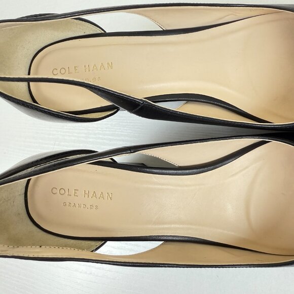 Cole Haan Grand OS Cutout Wedge Pump Black Leather - Picture 7 of 11